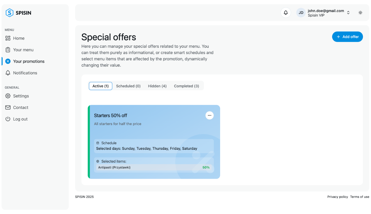 Promotions Management